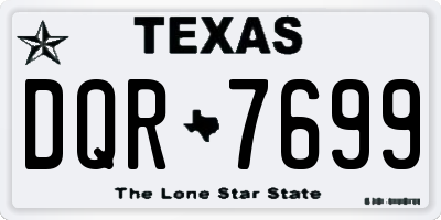TX license plate DQR7699