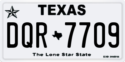 TX license plate DQR7709