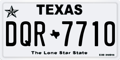 TX license plate DQR7710