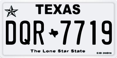 TX license plate DQR7719