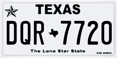 TX license plate DQR7720