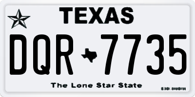 TX license plate DQR7735