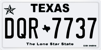 TX license plate DQR7737