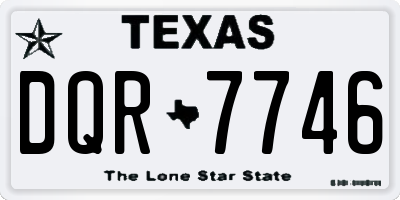 TX license plate DQR7746
