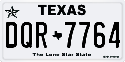 TX license plate DQR7764