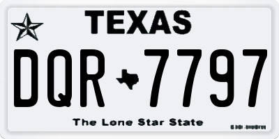 TX license plate DQR7797
