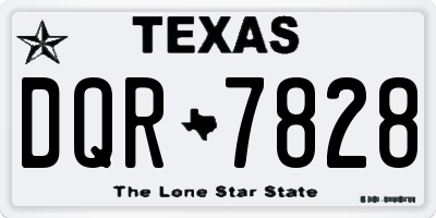 TX license plate DQR7828