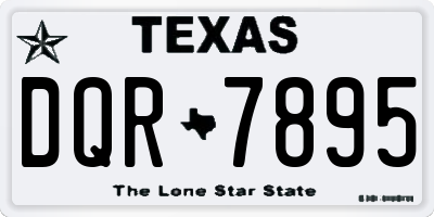 TX license plate DQR7895