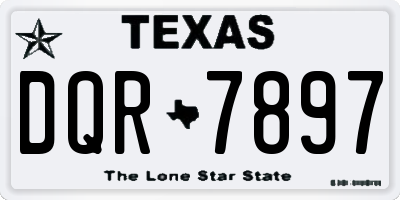 TX license plate DQR7897