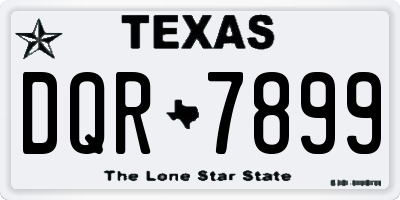 TX license plate DQR7899