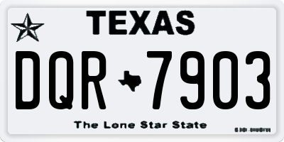 TX license plate DQR7903