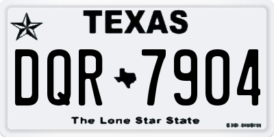 TX license plate DQR7904