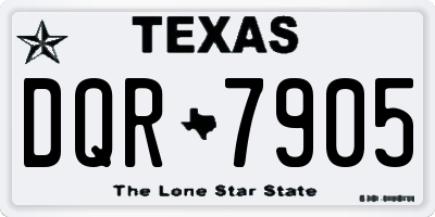 TX license plate DQR7905
