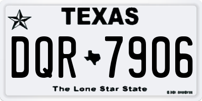 TX license plate DQR7906