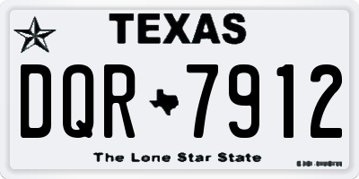 TX license plate DQR7912
