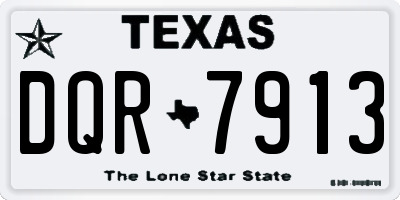 TX license plate DQR7913
