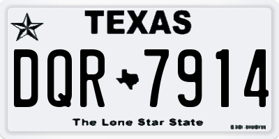 TX license plate DQR7914