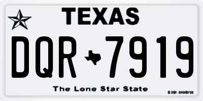 TX license plate DQR7919