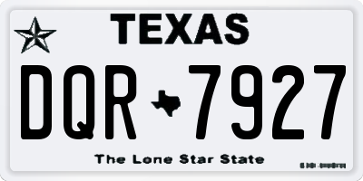 TX license plate DQR7927