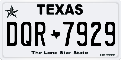TX license plate DQR7929