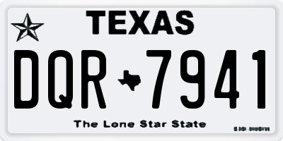 TX license plate DQR7941
