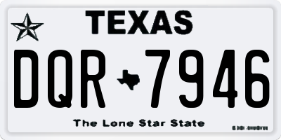 TX license plate DQR7946