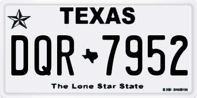 TX license plate DQR7952