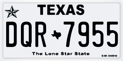 TX license plate DQR7955