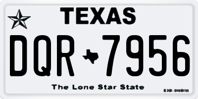 TX license plate DQR7956