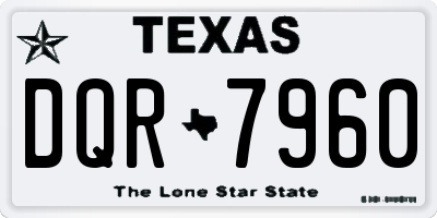 TX license plate DQR7960