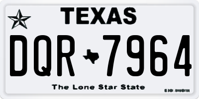 TX license plate DQR7964