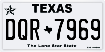 TX license plate DQR7969