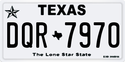 TX license plate DQR7970