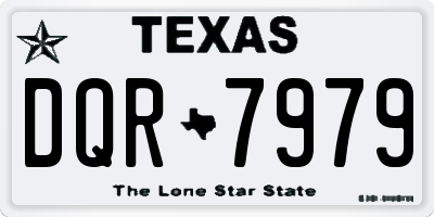 TX license plate DQR7979