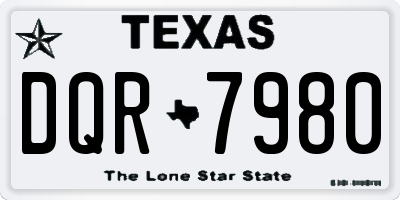 TX license plate DQR7980