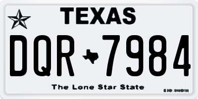 TX license plate DQR7984