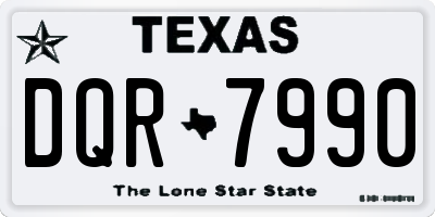 TX license plate DQR7990