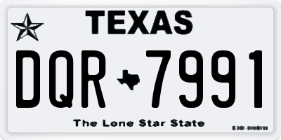 TX license plate DQR7991