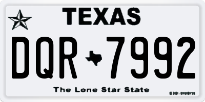 TX license plate DQR7992
