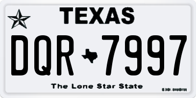 TX license plate DQR7997