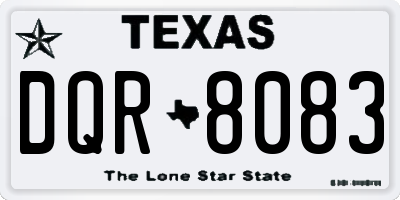 TX license plate DQR8083
