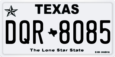 TX license plate DQR8085