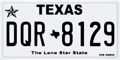 TX license plate DQR8129