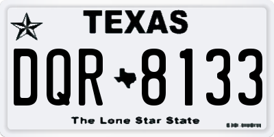 TX license plate DQR8133