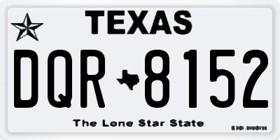 TX license plate DQR8152