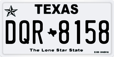 TX license plate DQR8158
