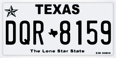 TX license plate DQR8159
