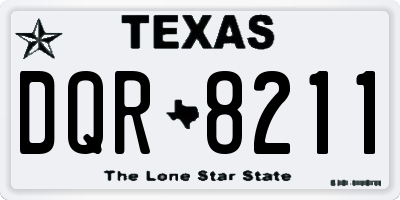 TX license plate DQR8211