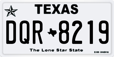 TX license plate DQR8219