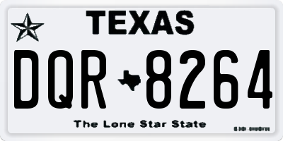 TX license plate DQR8264